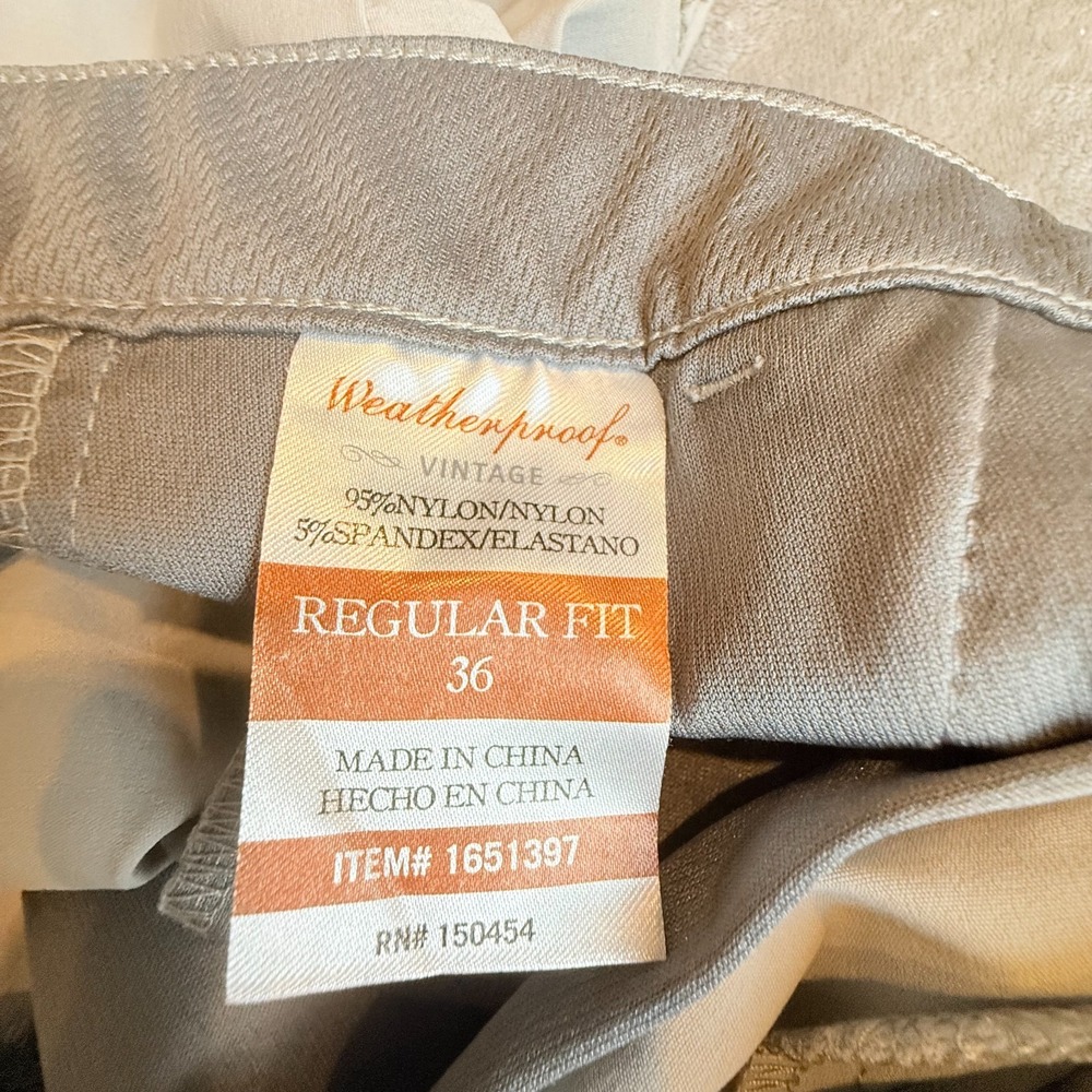 Weatherproof Vintage Men's Cargo Shorts Size 36 Gray Stretch Performance Nylon - Picture 9 of 12